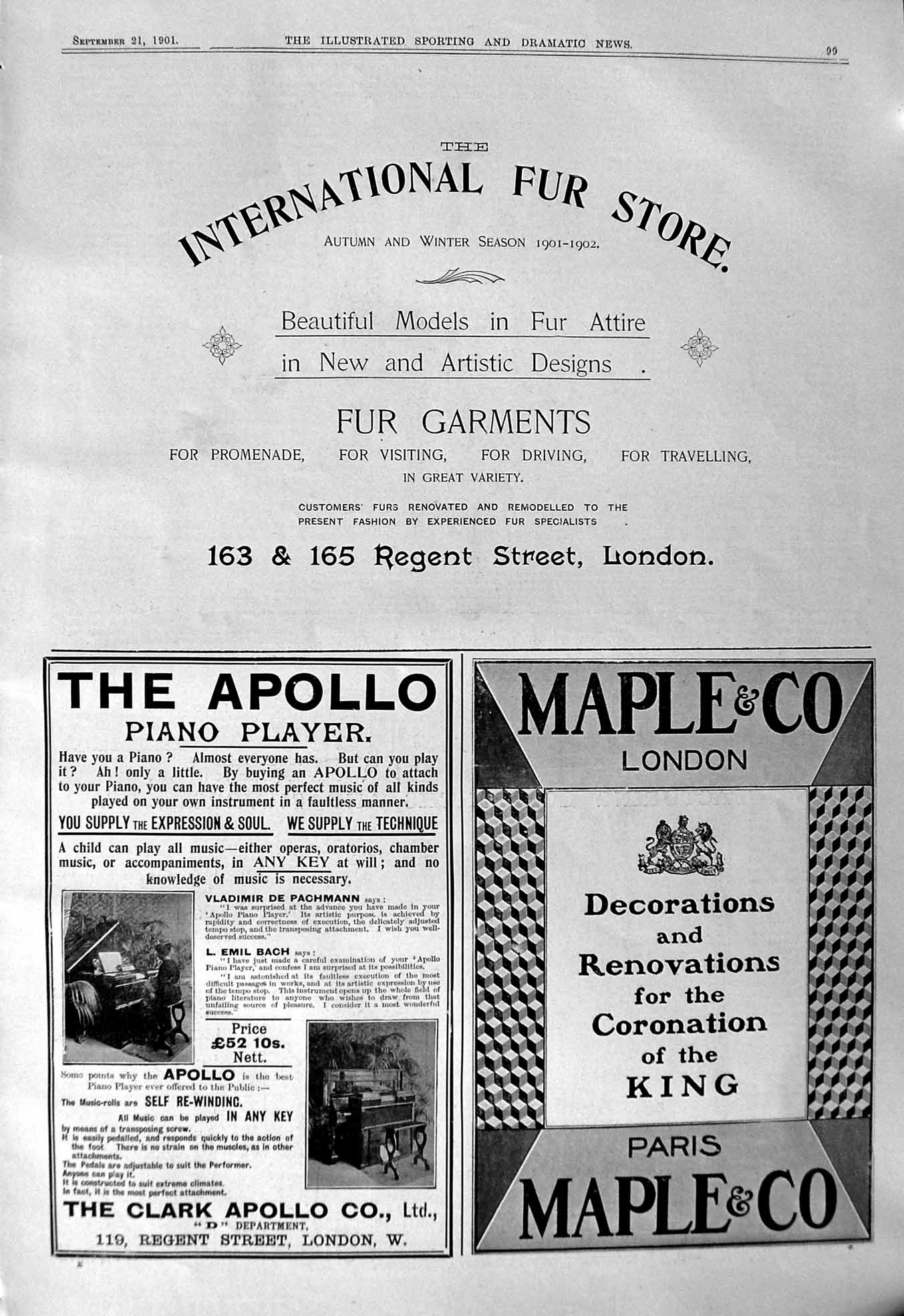 Old 1901 International Fur Store Maple Clark Apollo Kaufmann Cyclists Victorian