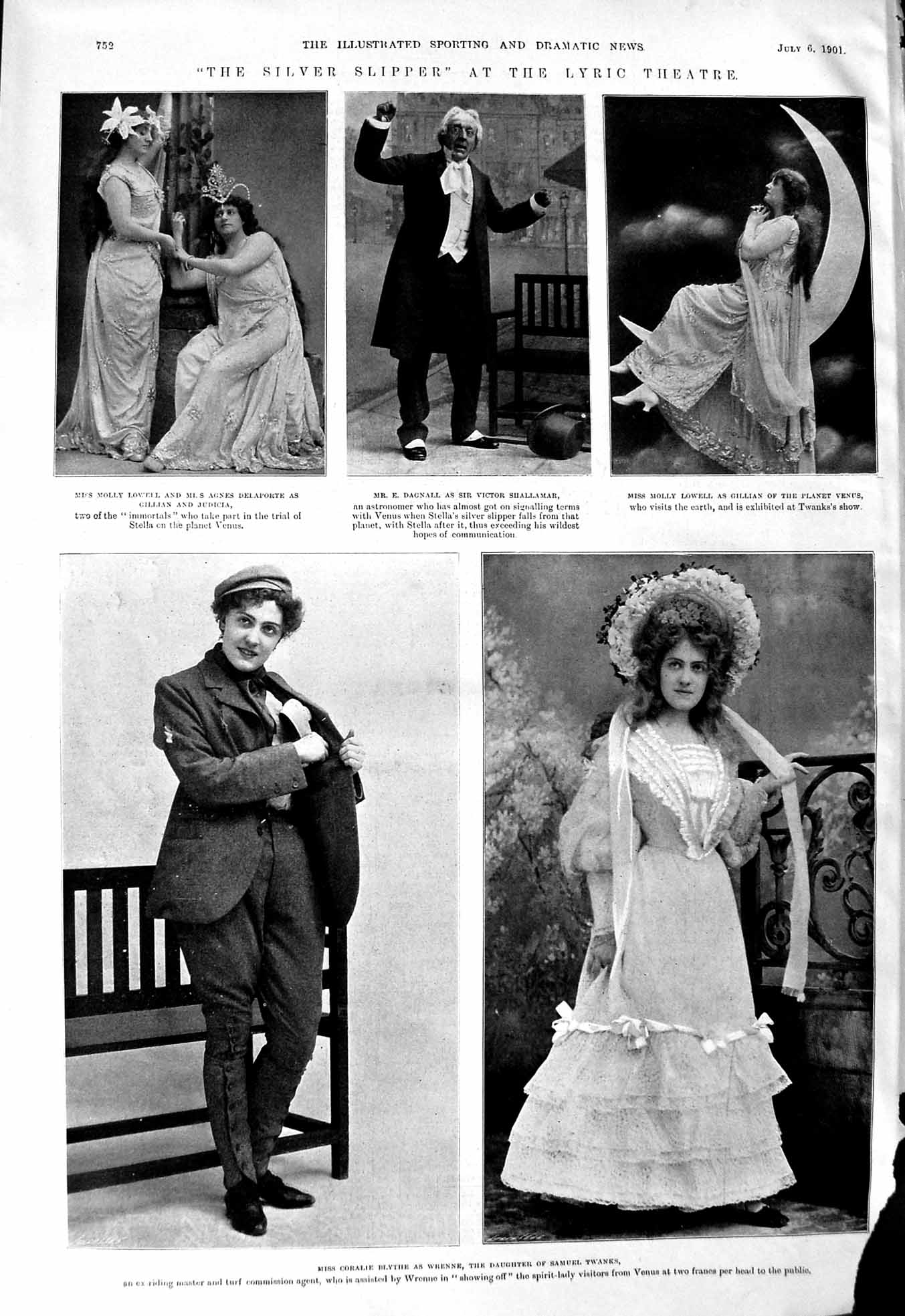 Old 1901 Silver Slipper Lyric Theatre Blythe Twanks Lowell Dagnall De Victorian
