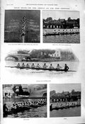 Old 1901 Henley Regatta Leander Challenge Pennsylvania Dublin Gore Do Victorian