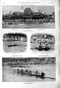 Old 1901 Henley Regatta Warre Hale Caius Trinity Fox Ashe Houseboats Victorian