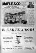 Old Print 1901 Maple Furniture Tautz Tailors Tyrolean Dress Sandown Park 20th