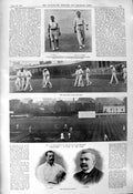 Antique Print 1901 Cricket Phillips MMore Abel Jones Bisley Shooting Ashbur