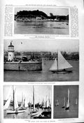 Old 1901 Waterford Regatta Shannon Tartar Ramsgate Yachts Essex Athle Victorian