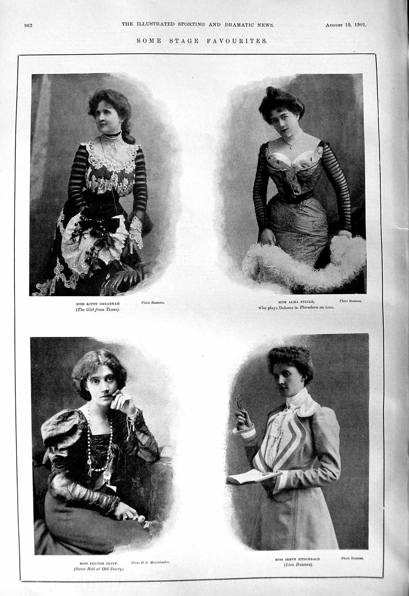 Old 1901 Cheatham Steele Olive Fitzgerald Theatre Childs Jockey Goodw Victorian