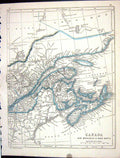 Antique Print Lowry Map 1853 Canada New Brunswick Nova Scotia Gulf Lawrence