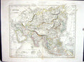 Old Asia Philippine China India Japan Arabia Borneo College Map C1875 Victorian
