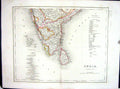 Old India Ceylon Mysore Bay Bengal Indian Ocean College Map C1875 Arc Victorian