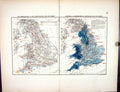 Old England Wales Stanford Map 1885 Temperature December Rainfall Pre Victorian
