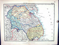 Old Stanford Map 1885 Lincoln England Louth Gainsborough Alford Grims Victorian