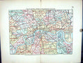 Antique Print Stanford Map 1885 Plan Central London Parliamentary Divisions