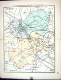 Old Print Stanford Map 1885 Parliamentary Divisions Wolverhampton Bilston 19th