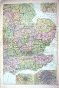 Old Map Bacon 1911 South East England Plan Birmingham London Sheffiel 0 20th