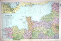 Old Map Bacon 1911 North West France Le Havre Plan Cherbourg Jersey 0 20th