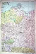 Old Map Bacon 1911 Germany Berlin Magdeburg Frankfurt Stettin Baltic 0 20th
