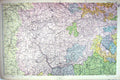Old Map Bacon 1911 Germany Coblenz Frankfurt Cologne Wiesbaden Gotha 0 20th