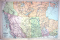 Old Map Bacon 1911 Western Canada Yukon Albert Saskatchewan Hudson Ba 0 20th