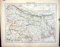 Old Print 1897 Johnston Map India Bay Bengal Arabian Sea Lakkadiv Islands 19th