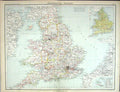 Old Bartholomew Map England 1891 Ecclesiastical Divisions Channel Isl Victorian