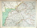 Old Bartholomew Map England 1891 Carlisle Cumberland Penrith Solway F Victorian