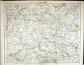Old Bartholomew Map England 1891 Ripon Leeds York Skipton Northallert Victorian