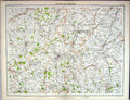 Old Bartholomew Map England 1891 Bedford Huntingdon Northampton Cambr Victorian