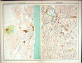 Old Bartholomew Map England 1891 Street Plan Blackpool Sheffield Iris Victorian