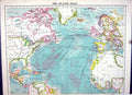 Antique Print Cassell Map 1920 Atlantic Ocean Canada Commercial Development