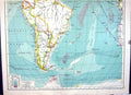 Old Cassell Map 1920 South America Falkland Arctic Regions Exploratio 20th