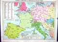 Old Europe Languages Cassell Map 1920 British Isles Ireland North Sea 20th