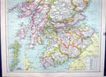 Old Vintage Print Cassell Map 1920 Scotland Outer Hebrides Glasgow Arran 20th