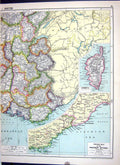 Old Cassell Map 1920 France Marseilles Corsica Genoa Lille Reims Verd 20th