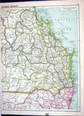 Old Cassell Map 1920 Central Australia Curtis Channel New Guinea Cora 20th