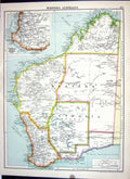 Old Cassell Map 1920 Western Australia Perth Albany New Zealand Hawai 20th