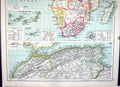 Old Print Cassell Map 1920 Morocco Algeria Tunis Mauritius Canary Madeira 20th