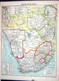 Old Cassell Map 1920 South Africa Cape Good Hope Transvaal Table Bay 20th