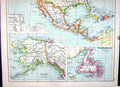 Old Cassell Map 1920 Mexico Newfoundland Alaska North America Histori 20th
