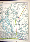 Antique Old Print Cassell Map 1920 Canada Ontario Manitoba British Columbia