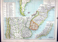 Old Cassell Map 1920 South America Argentina Rio Grande Janeiro Colom 20th