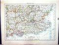 Old Johnston Map 1906 England Isle Wight London Scotland Shetland Ork 20th