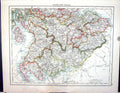 Old Johnston Map 1906 Scotland Arran Ayr Edinburgh Ireland Belfast Du 20th
