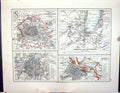 Old Johnston Map 1906 Plan Geneva Amsterdam Paris Brussels Stockholm 20th