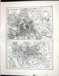 Old Johnston Map 1906 Plan Vienna Rome Italy St. Petersburg Athens Bo 20th
