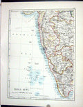 Old Johnston Map 1906 India Laccadive Islands Ceylon Mysore Gulf Beng 20th