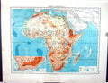 Old Johnston Map 1906 Physical Africa Cape Colony Algeria Tunis Gulf 20th