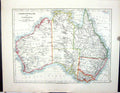 Old Johnston Map 1906 Commonwealth Australia New South Wales Victoria 20th