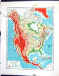 Old Johnston Map 1906 Physical North America Dominion Canada Hudson B 20th