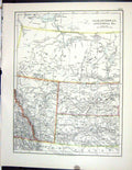 Old Johnston Map 1906 Saskatchewan Assiniboia British Columbia Queen 20th