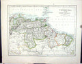 Old Johnston Map 1906 Venezueal Guianas Peru South America Pacific Oc 20th