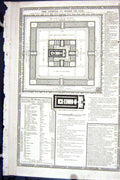 Old Print Bible Plan C1835 Temple House God Court Gentiles Church Israel 19th