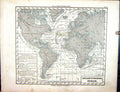 Old Emil Von Sydow?S Schul-Atlas 1870 Map Atlantic Ocean Africa Ameri Victorian